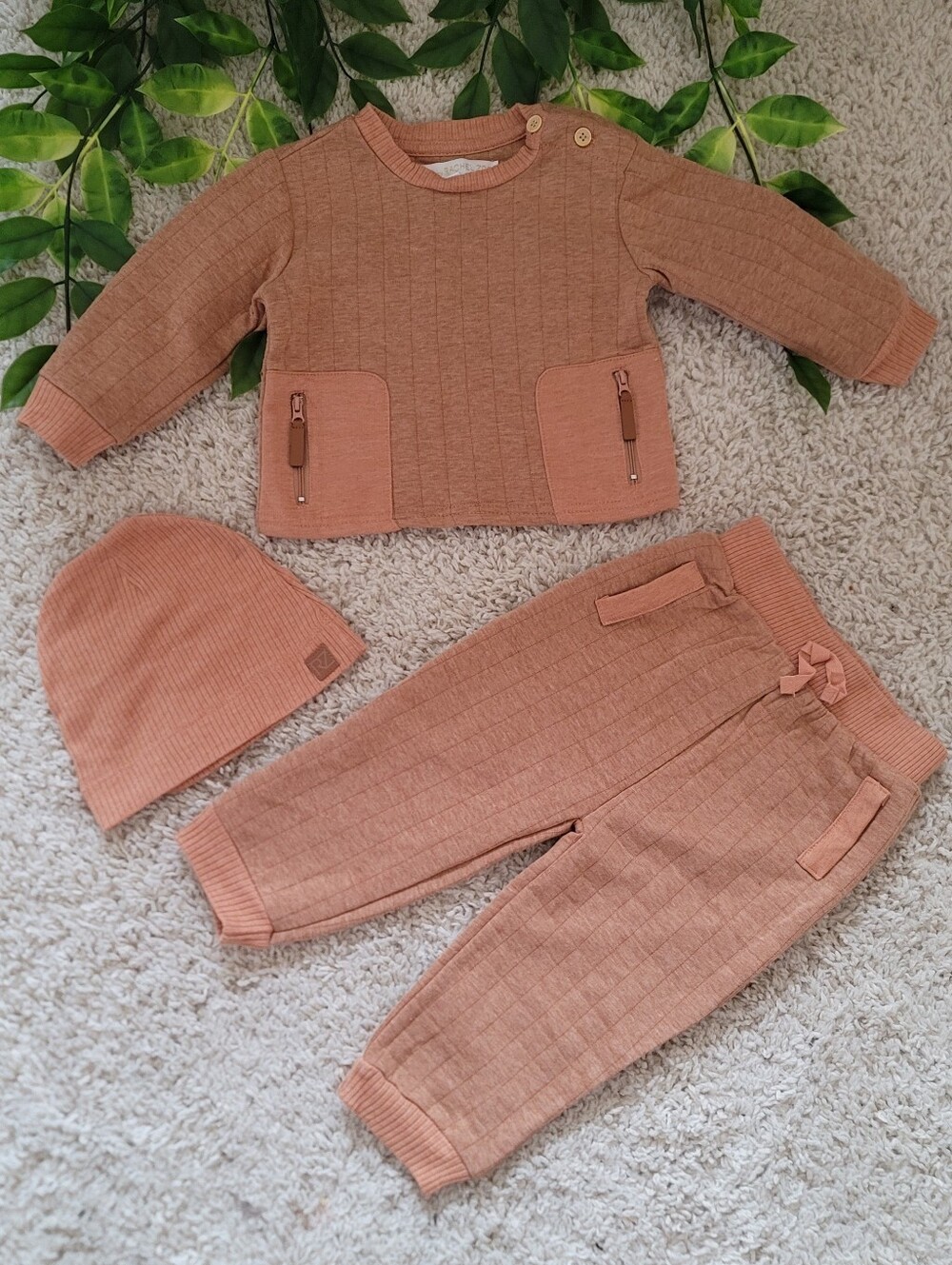 Baby Boy Burnt Orange 3 Piece Outfit (12-18 Months)